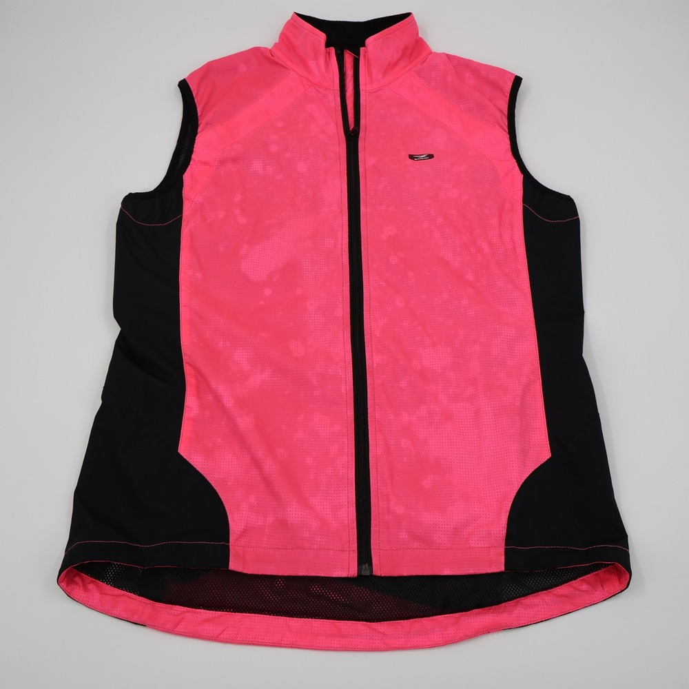 Sugoi Zap Versa Cycling Vest Womens Large Neon Pink Reflective Sleeveless Jacket